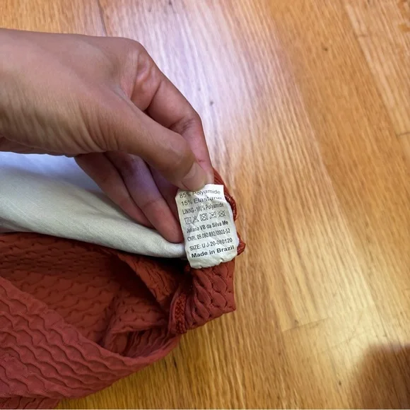 Booty by Brabants Croco Skin Scoop Top Crop Tank with Pads Supportive Orange OS - Picture 6 of 10